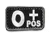 Blood Type Patches - Mil-Spec Monkey BLACK (O POS)