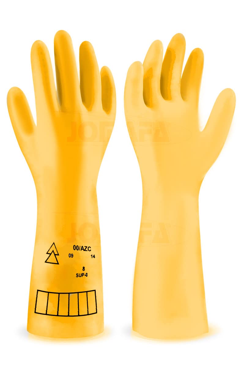 Guantes de electricista aislantes Dielectrico de clase 0 proteccion hasta 1500V, TALLA L (TALLA 9)