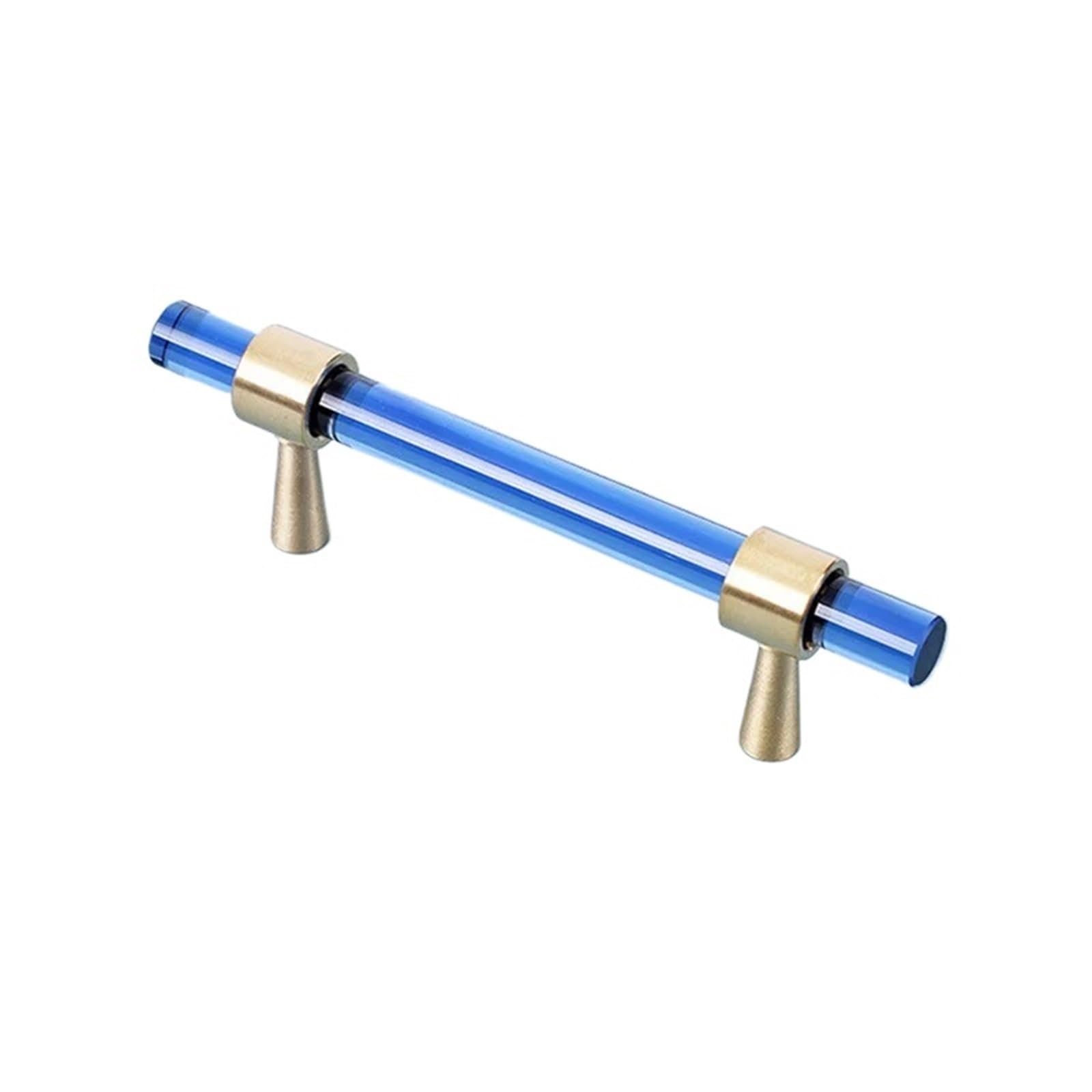 Dazhua 2pcs Creative Brass Natural Handle - Stylish T Bar Knob for Wardrobe and Cupboard DIY Projects(50mm Blue)