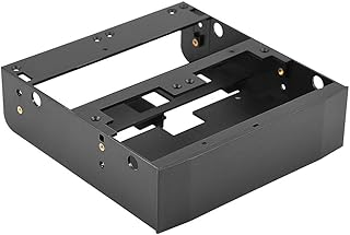 2.5 Hard Drive Bracket,2.5/3.5 inch HDD/SSD to 5.25 inch Floppy-Drive Bay Computer Mounting Bracket Supports 7mm - 15mm 2.5inch HDD,Floppy Drive Carrier Hard Drive Bracket Black