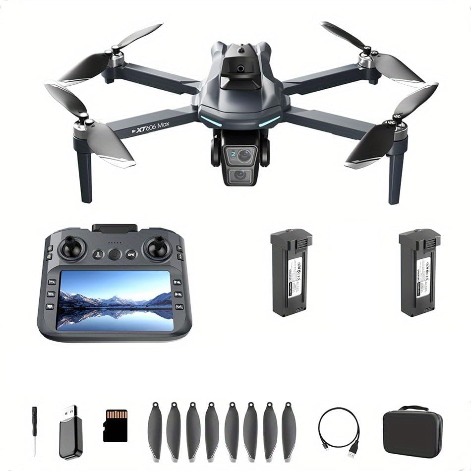 CBDZONE XT606 Drone and accessories laid out