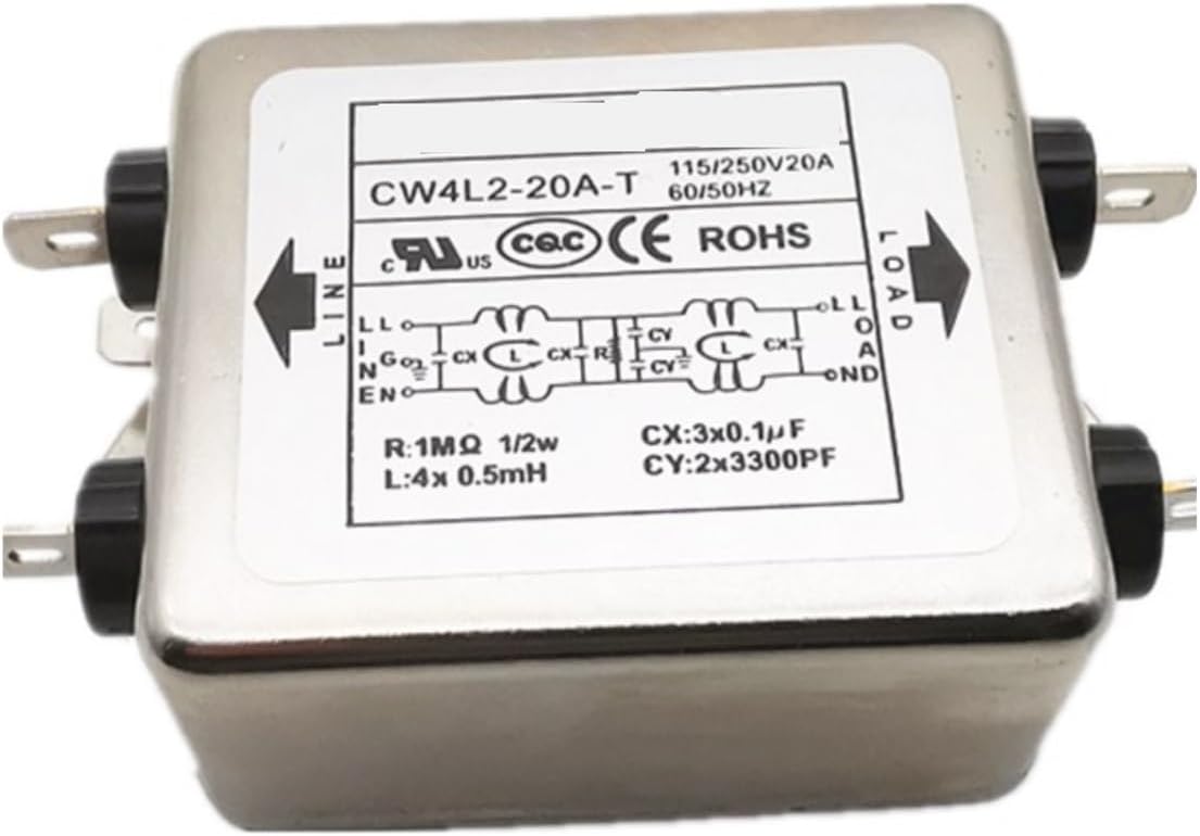 Single-Phase Power Filter CW4L2-20A-S -T 10A 20A 30A Two-Stage Purification AC 220V(CW4L2-6A-T 6A)