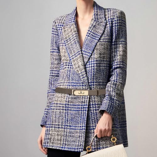 Women's Genuine Leather Skinny Belt Adjustable Gold Buckle for Dresses Coats Black Fashion Belt4