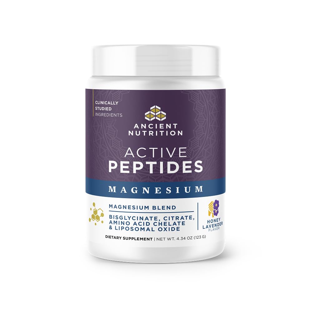 Ancient Nutrition Active Peptides Magnesium Glycinate, Honey Lavender