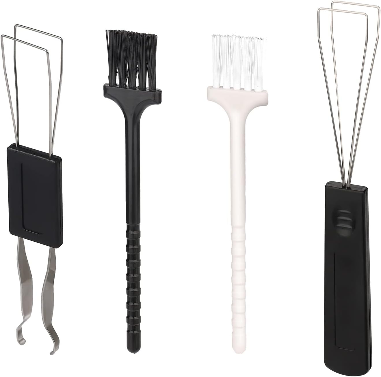 adspow 4 Piece Keyboard Puller Keycap Remover Tool,Stainless Steel Keyboard Remover,Keyboard Cleaning Brush,for Mechanical Keyboard Cleaning