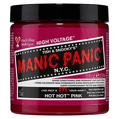 BIG POT Manic Panic 8oz High Voltage Classic Cream Formula Colour Hair Dye (Hot Hot Pink) Cover