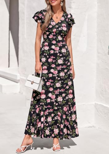 Image of PRETTYGARDEN Womens Summer Boho Floral Maxi Dress