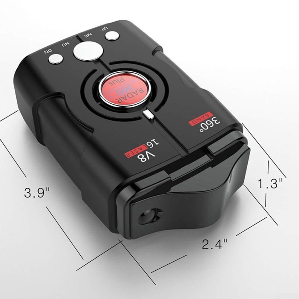 Robusto rilevatore di autovelox a 360 gradi in ABS con avvisi vocali immediati per una guida sicura