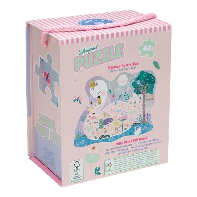 Amazon.com: Floss & Rock Enchanted Shaped Puzzle, 60-Piece, 20 x