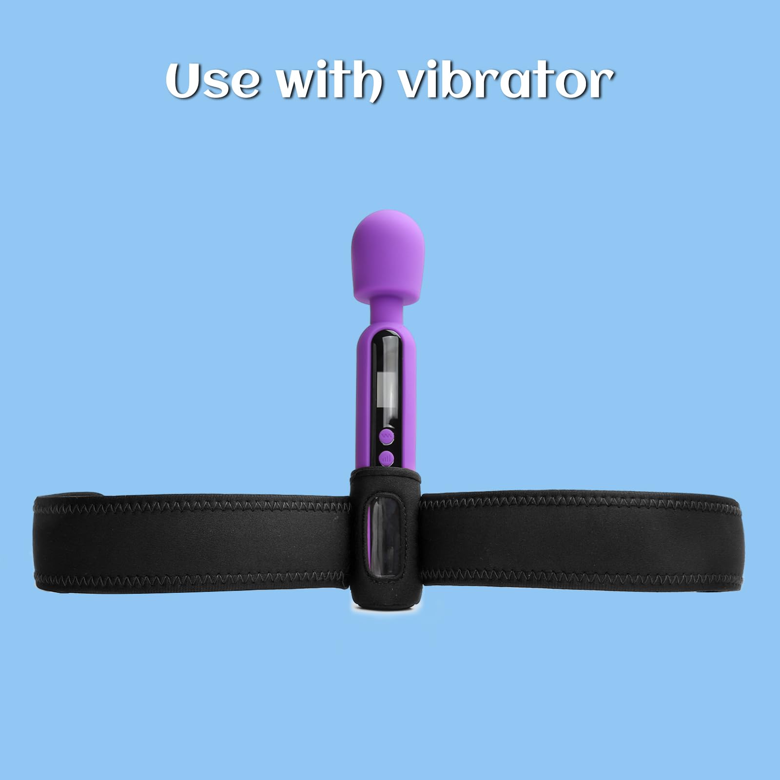 Sex Toy Restraint Leg Straps, Vibrator Elasticity Constrained Forced Strap for Women Hands-Free Play, Adjustable Bondage Leg Straps, Elasticity Constrained Forced Strap for a Variety of Vibrators: Black