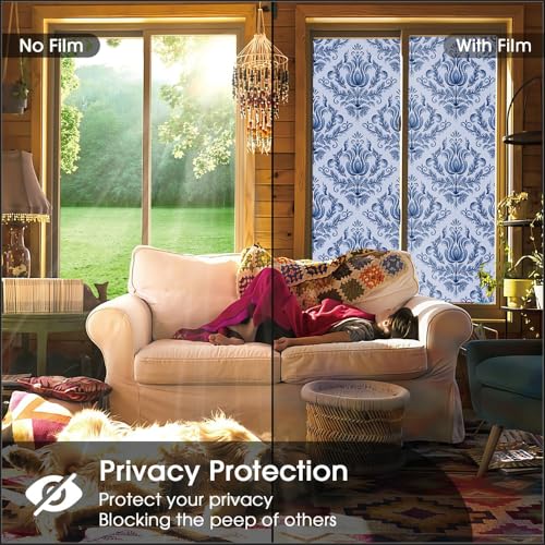 Vinilo decorativo de ventana 15.7x118 pulg Blue REDAMANCY miniatura 4