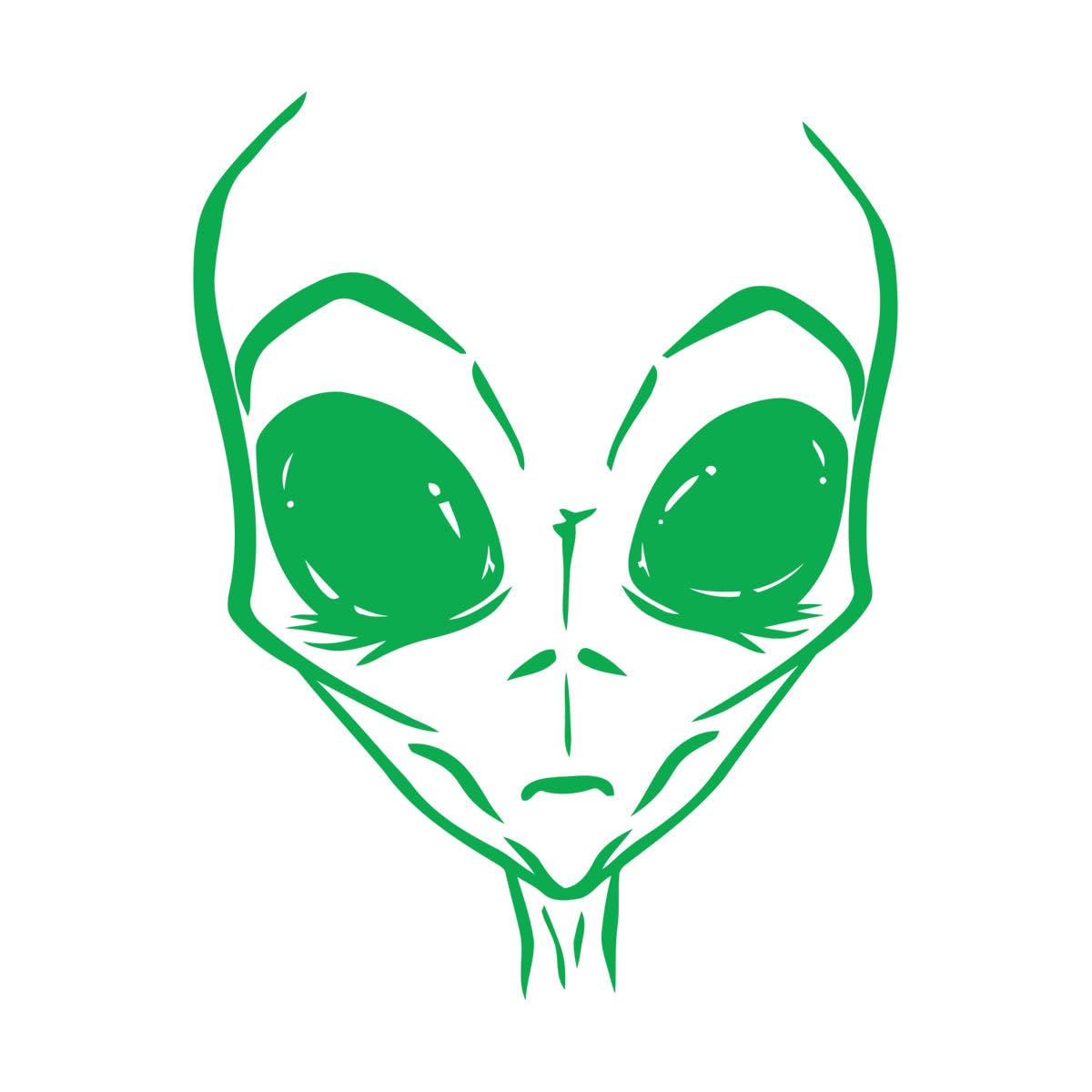 Extraterrestrial Wall Sticker Alien Humanoid Newcomer Space Vinyl Wall Stickers for Bedroom Removable Art Mural Small - 42x55cm