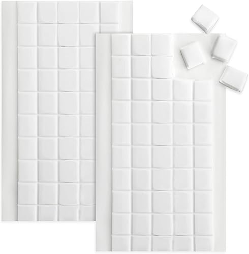 Juvale 100 piezas de masilla adhesiva para colgar cosas y póster en paredes sin daños, pestañas adhesivas para marcos de fotos