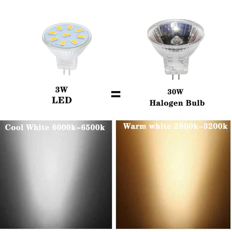 MR11 GU4.0 - Lampadina A LED Lampadine GU4 Lampada LED MR11 220V 3W Attacco GU4.0 Illuminazione Da Incasso Bianco Caldo,Bianco Freddo,5W-10Pc