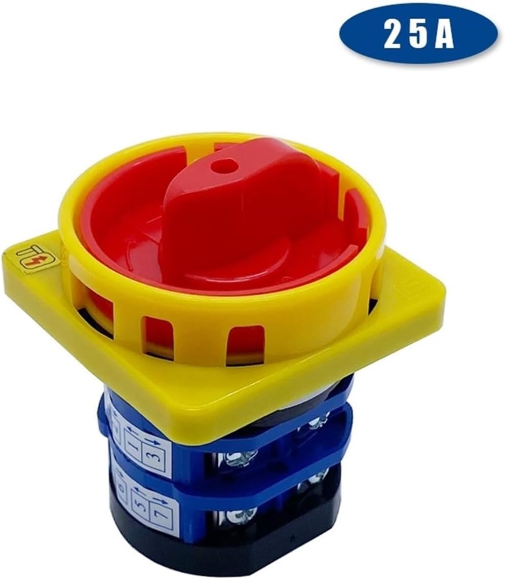 Rotary Switch Knob Two Position On-Off 2 Poles 690V 25A Padlock Changeover Cam Power Cut Off HZ12A-25/01