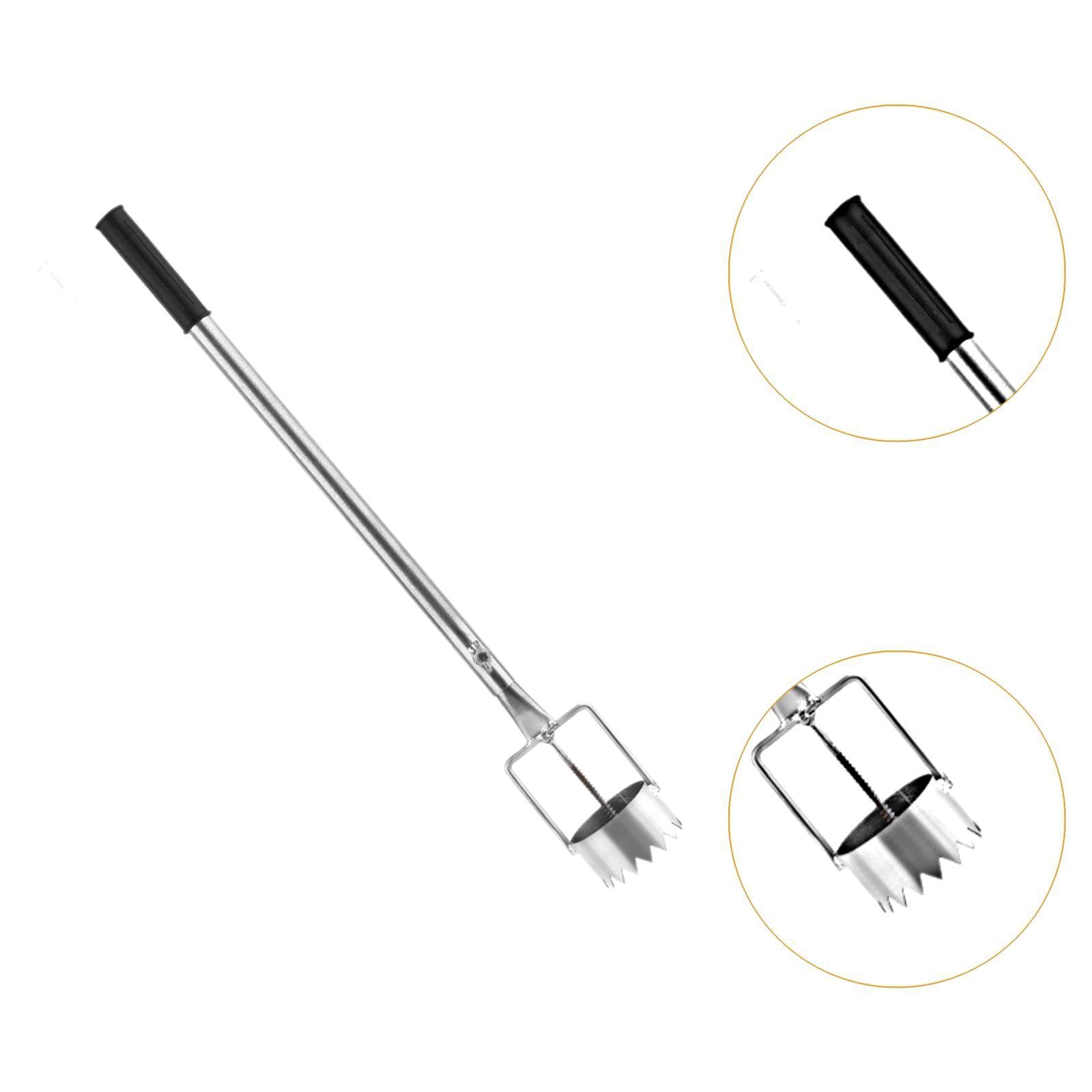 Generic Bulb Planter Digging Holes Multifunctional Retractable Handle Sod Remover Plugger for Garden Greenhouse Lawn, 6.5cm Diameter