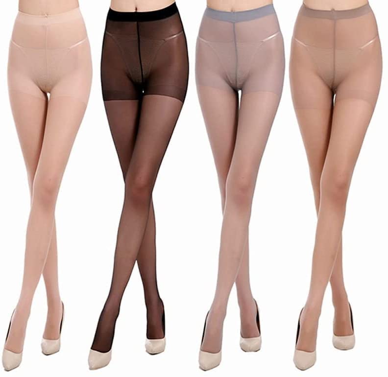 medias Medias de mujer Pantimedias Medias altas suaves y transparentes Medias ultrafinas antienganches (Negro clásico A) (Negro clásico A)