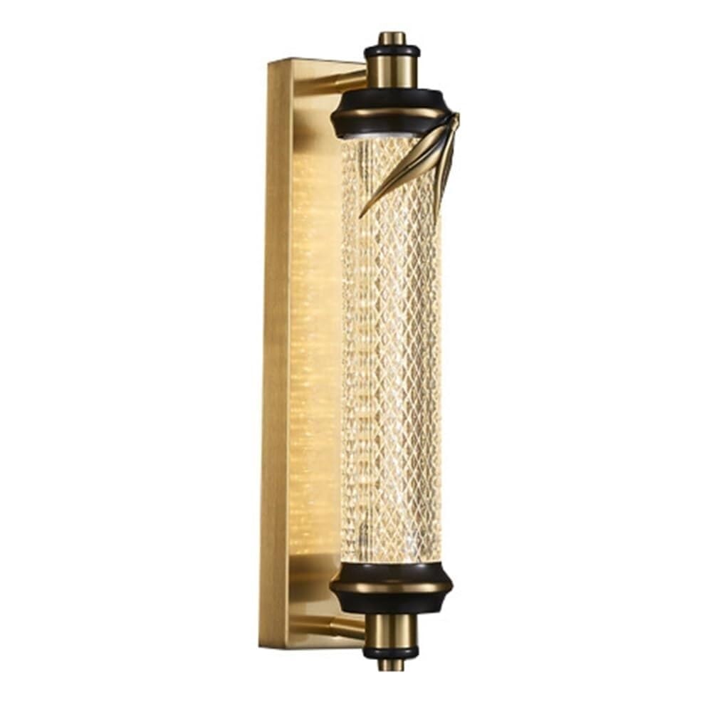 Applique da Parete per Interni in Ottone con Paralume in Acrilico Stile Cinese Moderno 10W LED 13,5 Cm Lampade da Parete per Camera da Letto Comodino Soggiorno