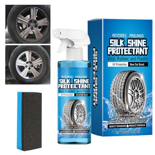 ホイール クリーナー スプレー | 120ml ホイール コーティング 復元剤 | タイヤ保護剤 スポンジ付き,車両、自動車、ボート、船舶、ガレージ、アウトドア、インテリア、エクステリア、オート、自動車用