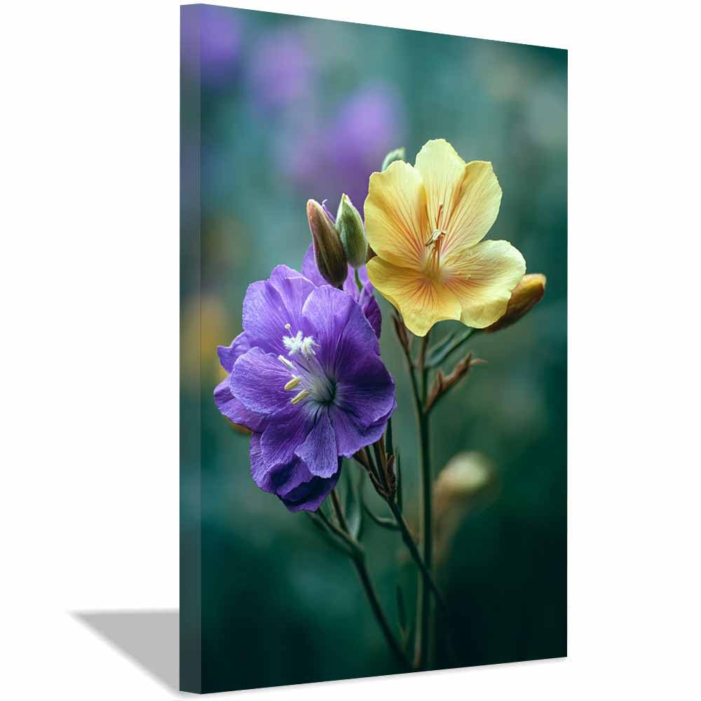 WUFIEA Moderno Flores Arte Deco Botánica Belleza fragmentaria decoración de pared moderna para dormitorio, baño, sala de estar（polícromo-70x100cm Enmarcado