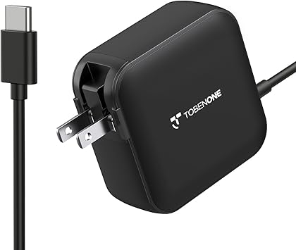 TobenONE 100W USB C Laptop Charger, Universal GaN III Power Supply Adapter, Replacement Foldable Fast Charger PD3.0 for MacBook, HP, Lenovo, Asus, Steam Deck, and All Type C Devices 5ft Cable