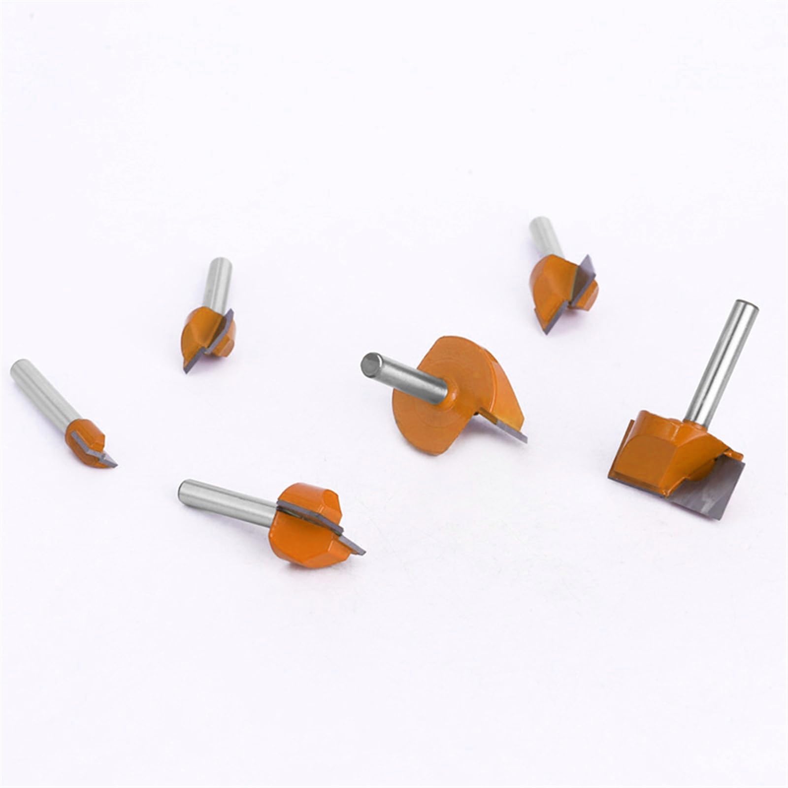 Zestaw frezów trzpieniowych 6 mm do frezów dolnych CNC do czyszczenia 8 mm do frezów do drewna do obróbki drewna(6 Set)