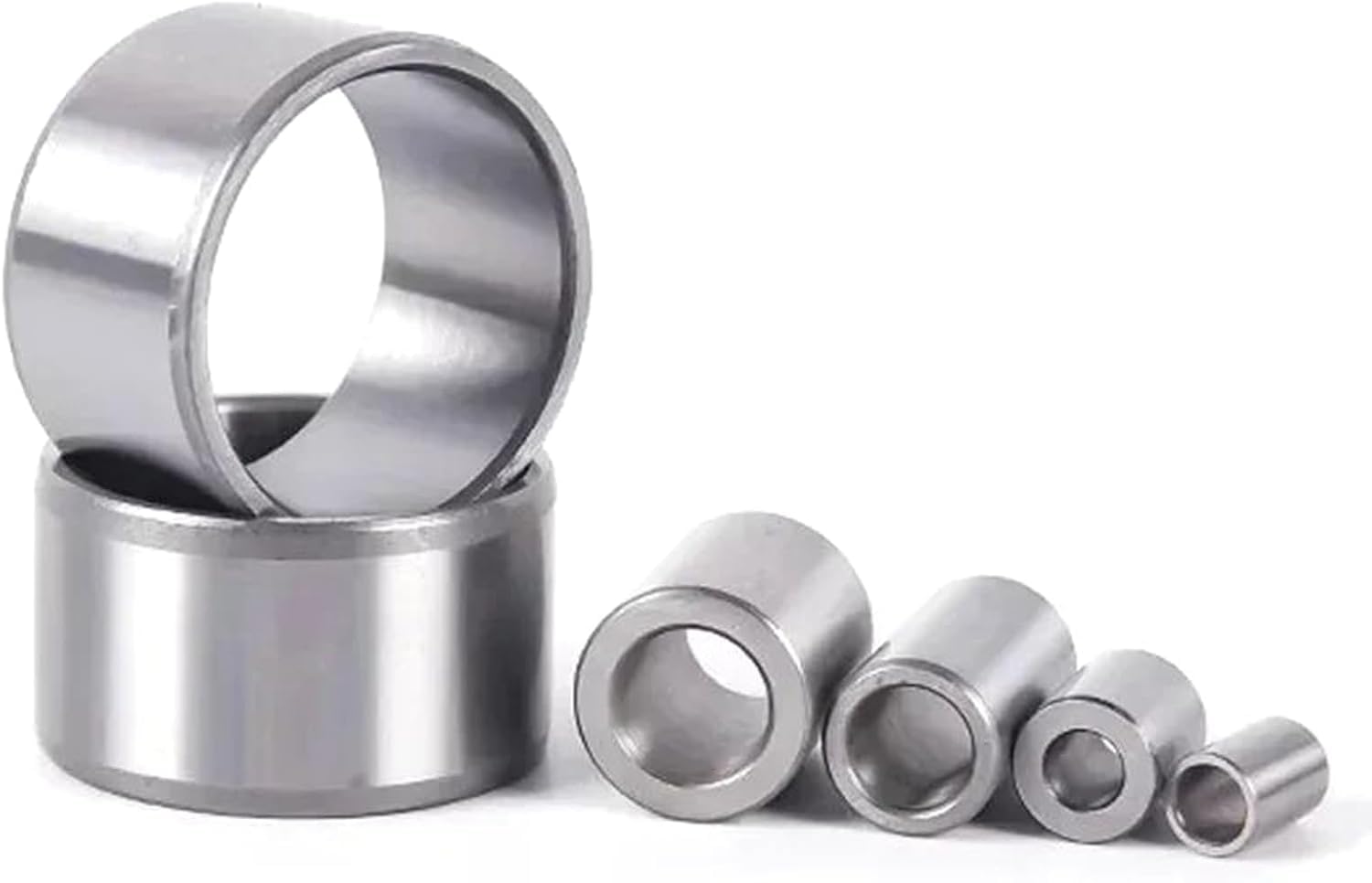 Rodamientos de manga acero, 2 uds., buje, diámetro interior del eje 50 52 55mm, exterior 55-70mm | 55x66x25mm