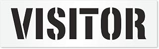 SmartSign 18 x 60 inches Visitor Reusable Stencil with 12" Letter Height, 63 Mil Plastic, Easy to Wash, for Parking Lots, Schools, Hospitals, Event Venues, Office Buildings, USA Made