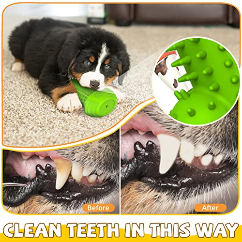 Image of Pamlulu Christmas Dog Gifts, Dog Toys for Small Dogs Dog Toothbrush for Teething Cleaning, Rubber Squeaky Toys for Puppy