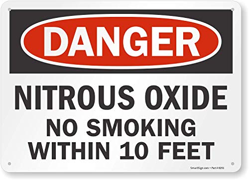 Panneau danger nitrous oxide : évitez les risques d'incendie en zone gaz