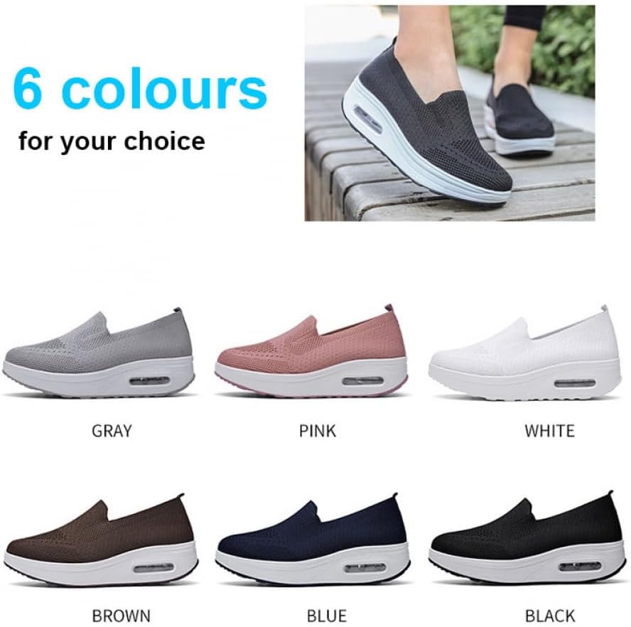 IXII Women's Trainers Orthopaedic Platform Trainers, Air Cushion Non-Slip Walking Shoes Women's Air Cushion Lightweight Breathable Running