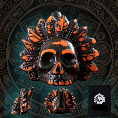 Aztec Death Whistle Real Screaming Aztec Death Whistle Death Whistle 125+Db Authentic and Real Human Scream Noisiest Ceramic Whistle (Dark Orange)