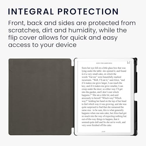 kwmobile Cover Compatible with Amazon Kindle Scribe 11" (2025) Cover - eReader Case - Magnolias Grey - 3