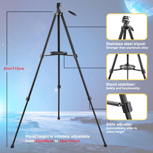 Image of High Powered Telescope for Adults - 80mm Aperture, 500mm Fully Mult-Coated Refracting & Red Dot Star Finder System, with All Metal Tripod /Phone Adapter /Bag
