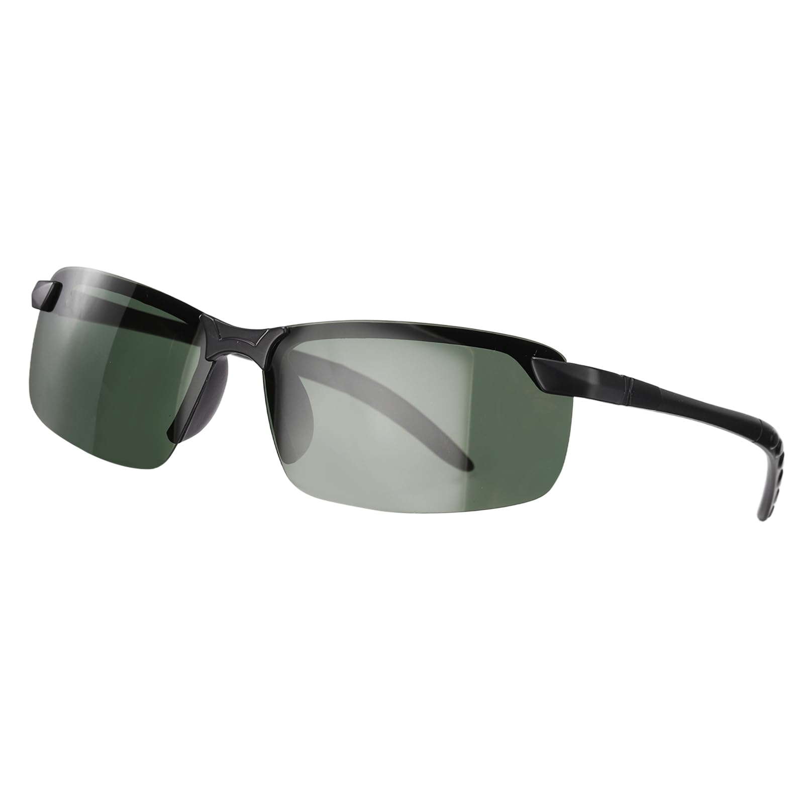 sourcing map Polarized Sports Sunglasses for Men Womens, UV400 Protection 16g Lightweight Cycling Sunglasses for Running Skiing Fishing Goggles, Black/Green โ image 1