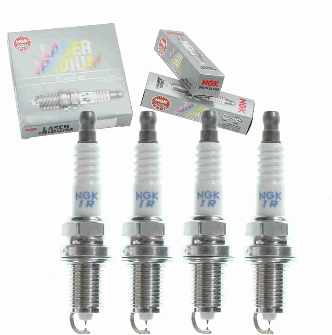 4 pc NGK Laser Iridium Spark Plugs compatible with Mitsubishi Lancer 2.0L L4 2011-2017