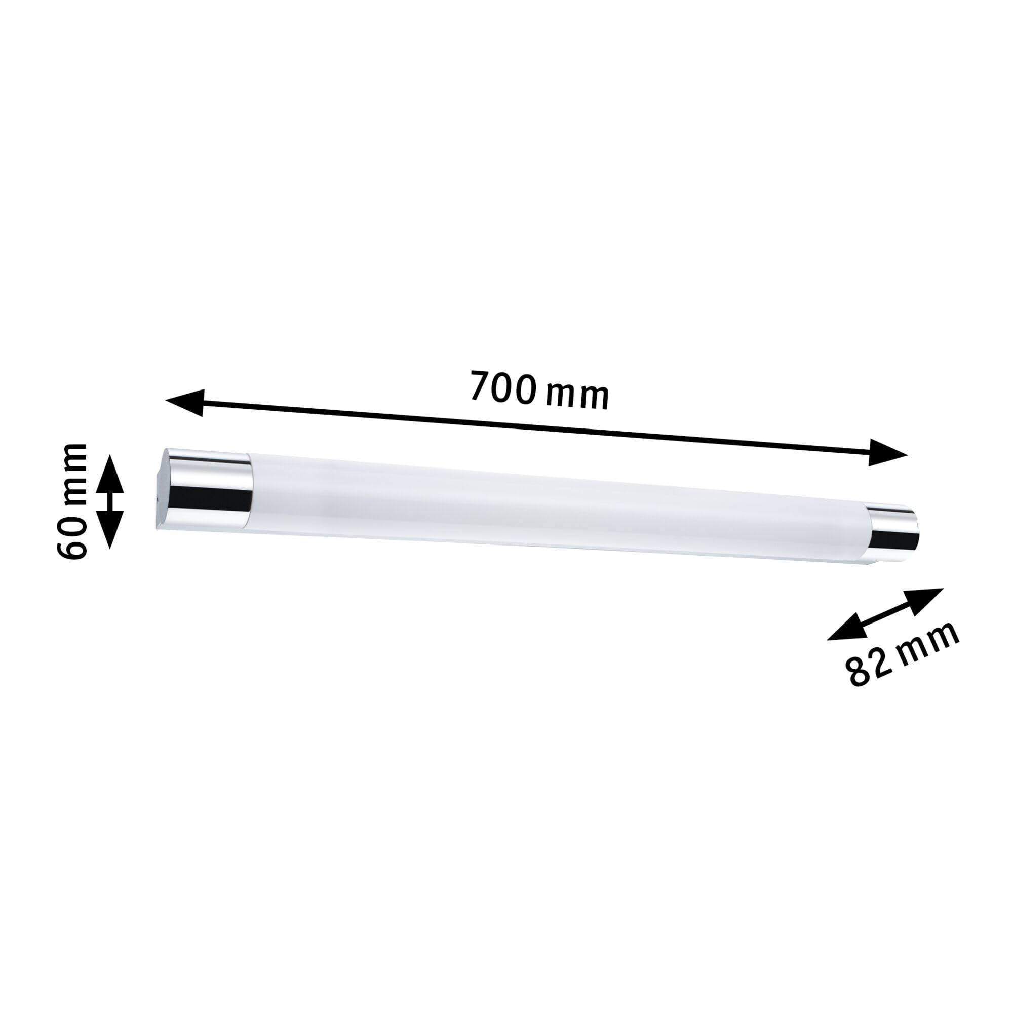 Paulmann 79713 LED Deckenleuchte Spiegelleuchte Orgon incl. 1x10,5 Watt IP44 Deckenlampe Chrom, Weiß Wohnzimmerlampe Metall, Acryl Flurlampe 3000 K
