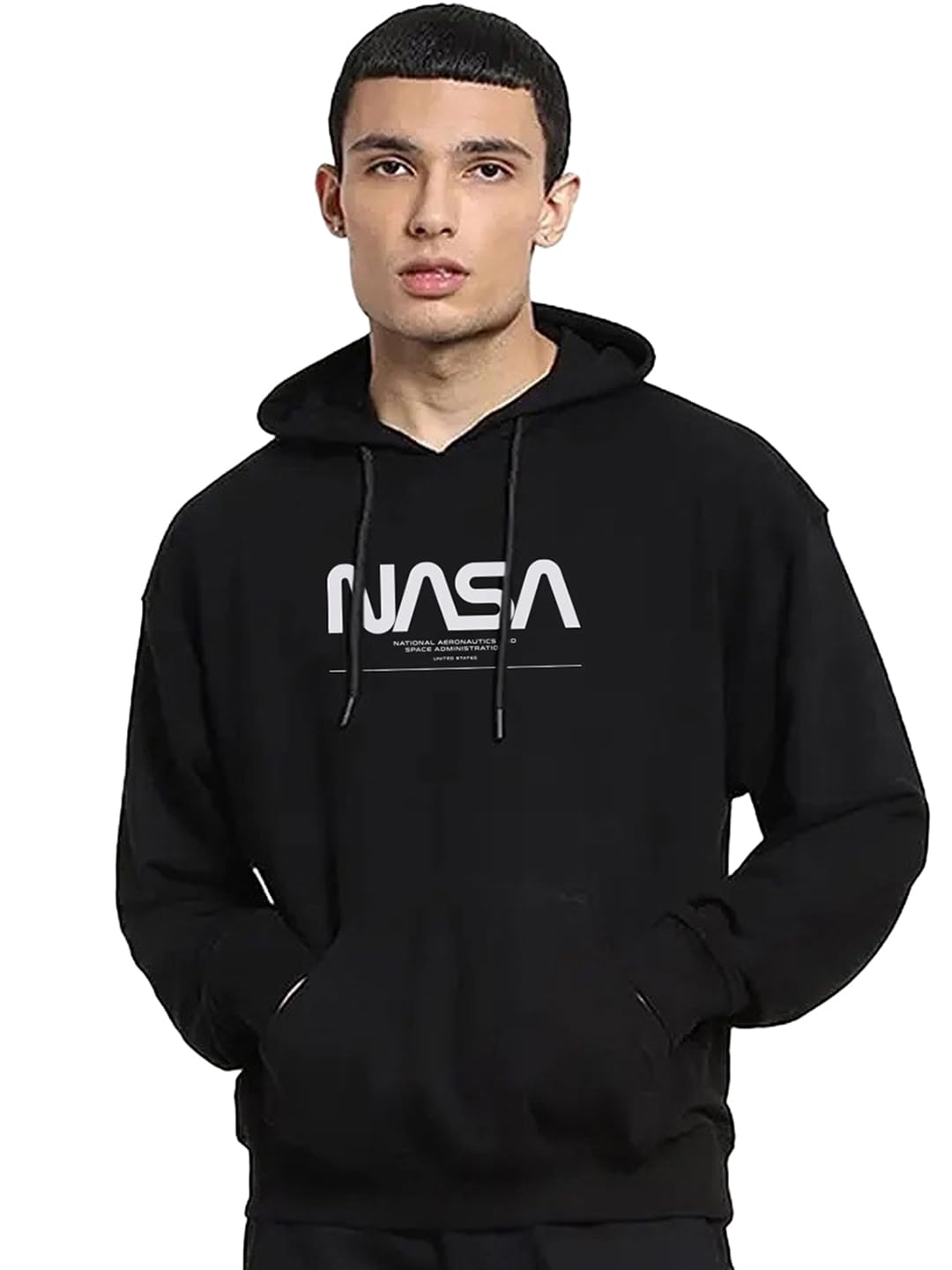 Men's Typography Oversized Fit Full Sleeve Fleece Hoodies-image-20