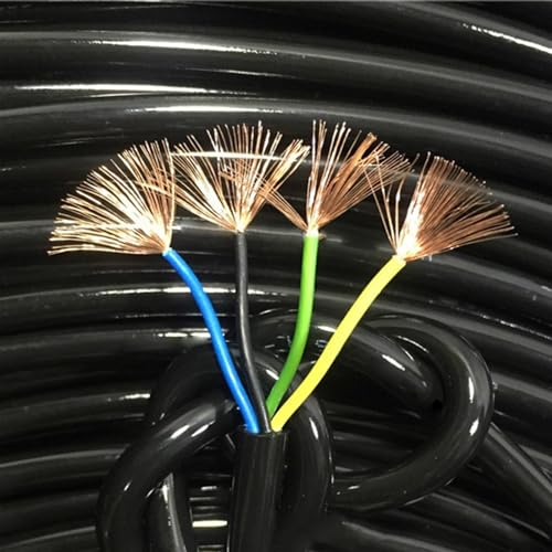 Cable Cord 2 Meter Polyurethane Cable 4 Cores 0.5mm Square Drag Chain Cable OD 6.3mm Signal Control Line Fine Wire Folding Resistance Spiral Extension