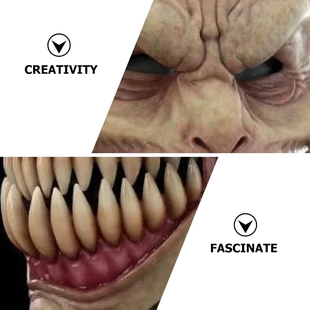LUOZZY Halloween Scary Evil Mask Latex Halloween Party Cosplay Mask (Horror)