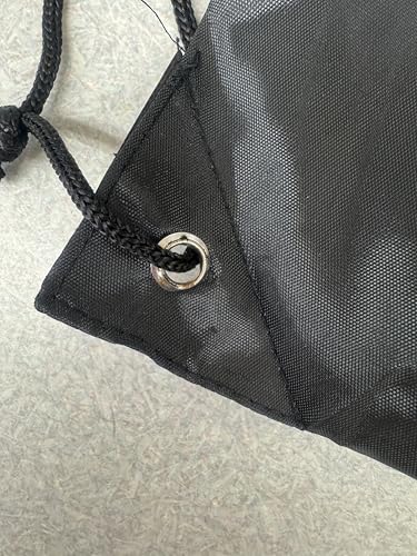 Selena Quintanilla Foundation Drawstring Gym Bag, Black Nylon with Logo Print3