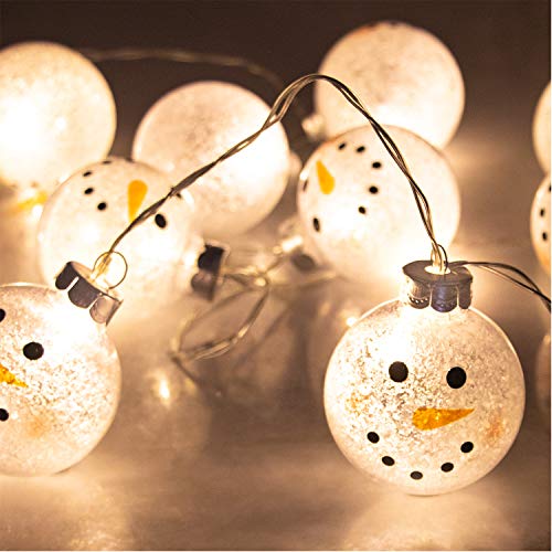 Preisvergleich Produktbild Busy Bee Schneemann Weihnachten Lichterketten Niedlich beleuchtet Schneemann Girlande LED Lichterkette Batterie für Weihnachtsdekorationen betrieben Baumdekor Kinderzimmer dekorative Beleuchtung
