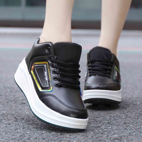 Kids Roller Skate Shoes with 4 Wheels, Sneakers for Boys Girls Birthday Thanksgiving Christmas Day4