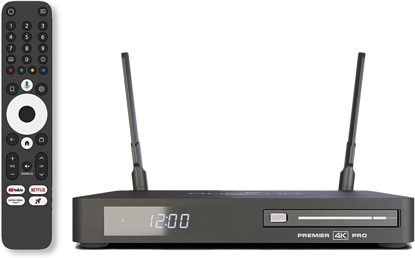 Dune HD Premier 4K Pro Android TV 11 | Media Player | Netflix in 4K D Vision & ATM-os | Mini PC | 4GB/32GB, HDD 2.5 Slot, AV1, Wi-Fi 6, 1Gbit, ISO DV P7 FEL MKV AFR | HDR10+ | DTS | Voice Control