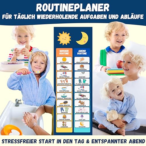 MeinSchlaufuchs® Wochenplaner Kinder - Montessori Magnettafel inkl. 250 Magnete, Aufbewahrungsbox… – Ansicht 4