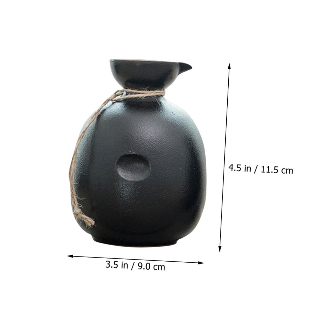 MOLUCKFU Japanese Porcelain Wine Flask Ceramic Hip Flask Sake Kettle Classic Lid