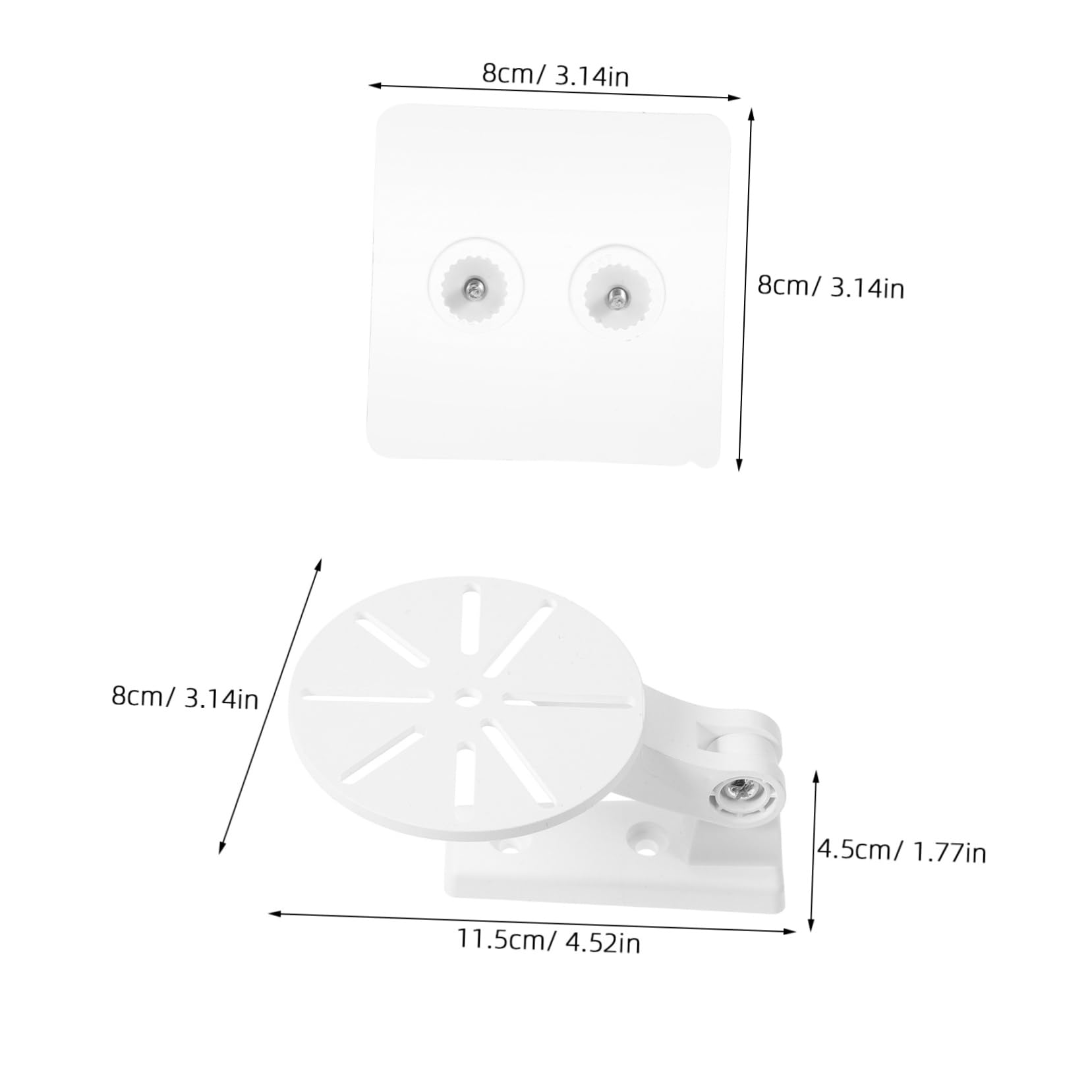 KALLORY Mini Projector Bracket Ring Camera Mount No Drill Installation Ceiling Wall Mounting White