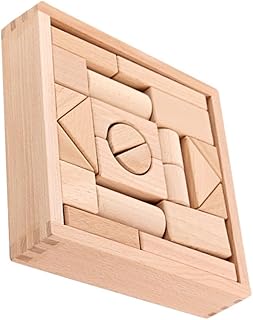 ibasenice 1 Conjunto De Blocos De Construção Para Crianças Brinquedos Educativos Blocos De Construção De Madeira Brinquedos Para Crianças Caixa De Blocos Criativos Blocos De Madeira