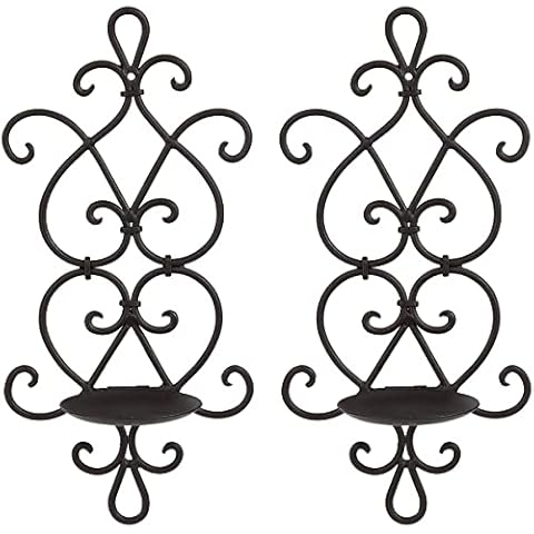 Ticco Wrought Iron Wall Candle Holders Cover