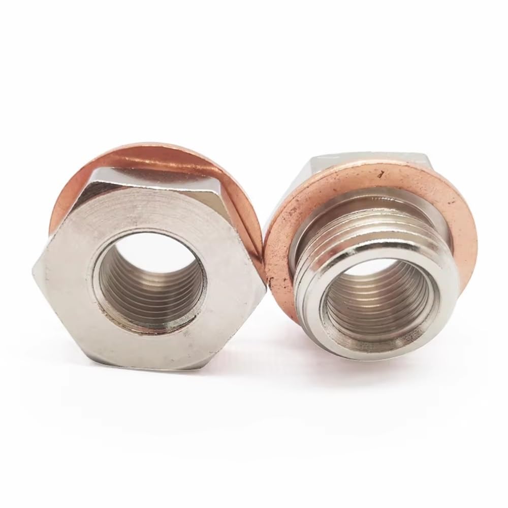 O2 Sensore Lambda Adattatore riduttore distanziale sensore di ossigeno O2 di scarico da M18 x 1.5 mm a M12 x 1.25 mm